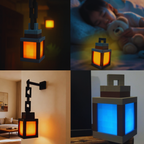 Lámpara Nocturna Estilo Pixel